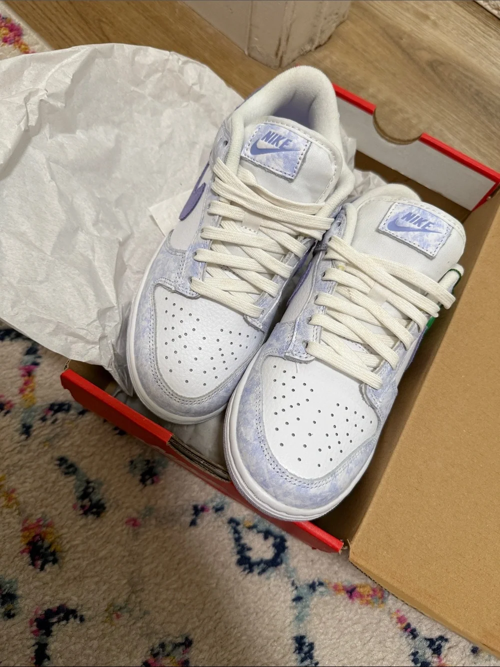 Nike Women's Low-Top Sneakers in Purple and White